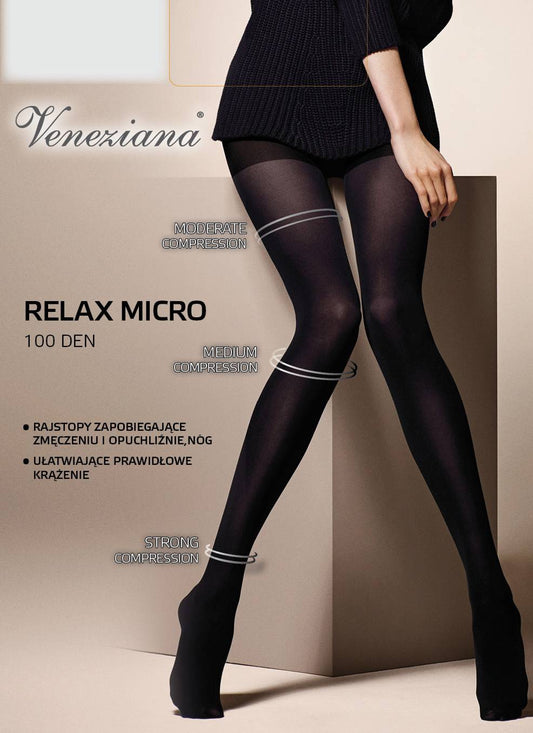 Collant a compressione graduata in microfibra 100 den Collant a compressione graduata in microfibra 100 den
