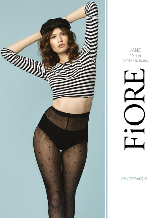 Collant in microrete a pois 20 den Jane Collant in microrete a pois 20 den Jane