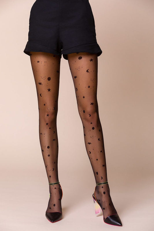 Collant fashion fantasia stelle e luna Cosmos taglie plus Collant fashion fantasia stelle e luna Cosmos taglie plus