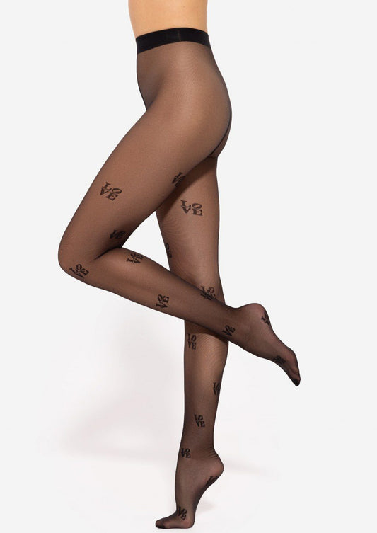 Collant velato scritta Love 20 den Lovely 05 Collant velato scritta Love 20 den Lovely 05