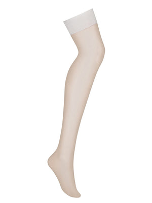 Calze velate per reggicalze da sposa 15 den S800 colore ecru