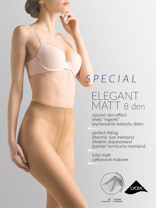 Collant velatissimo opaco 8 den effetto seconda pelle Elegant Matt