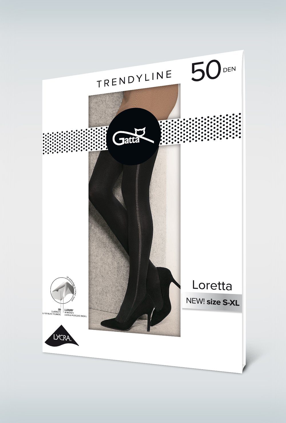 Collant coprente fantasia riga laterale Loretta 124 50 den