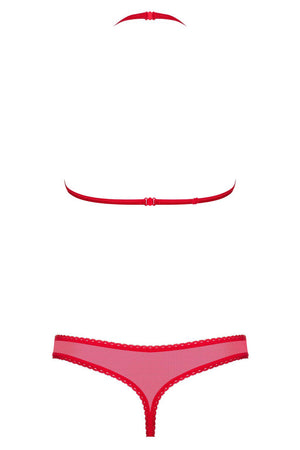 Completo intimo rosso in tulle e pizzo 2 pz 870-set-3