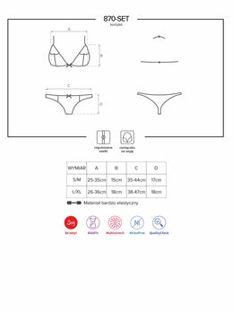 Completo intimo rosso in tulle e pizzo 2 pz 870-set-3