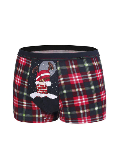Spiritoso boxer natalizio da uomo fantasia Babbo Natale