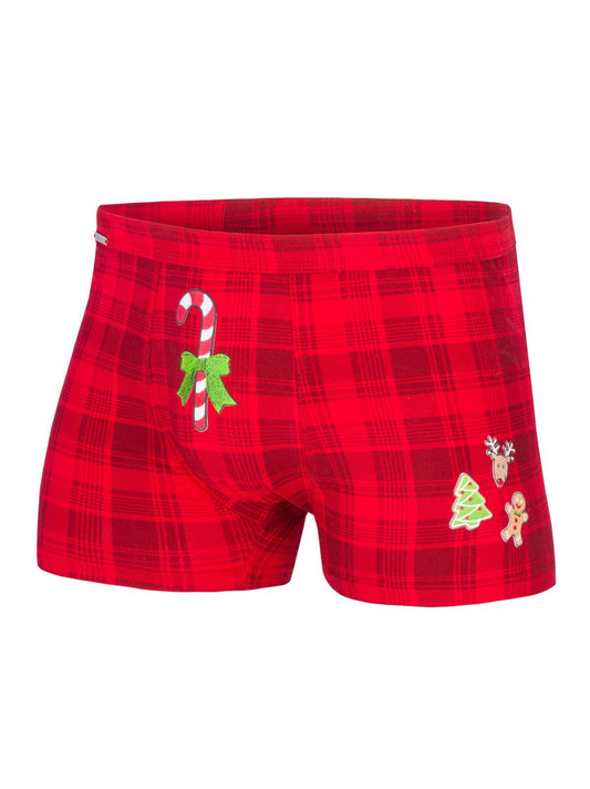 Boxer natalizio rosso da uomo fantasia caramella