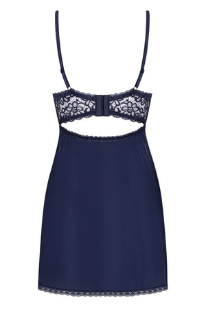 Babydoll blu con coppe grandi imbottite Drimera
