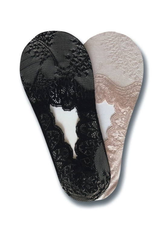 Calze salvapiedi donna in pizzo con silicone antiscivolo
