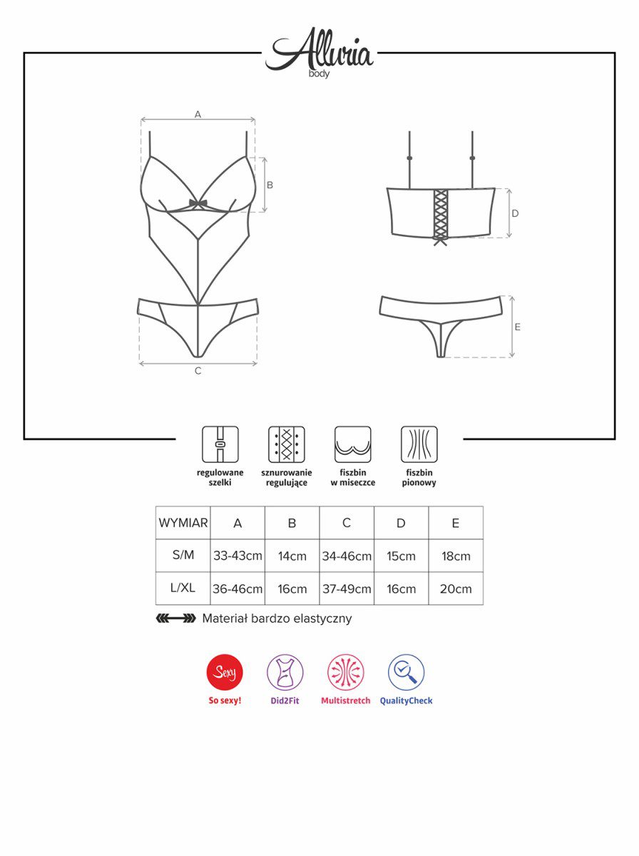 Body in pizzo ricamato rosa Alluria