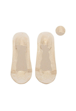 Salvapiedi donna in pizzo con silicone antiscivolo
