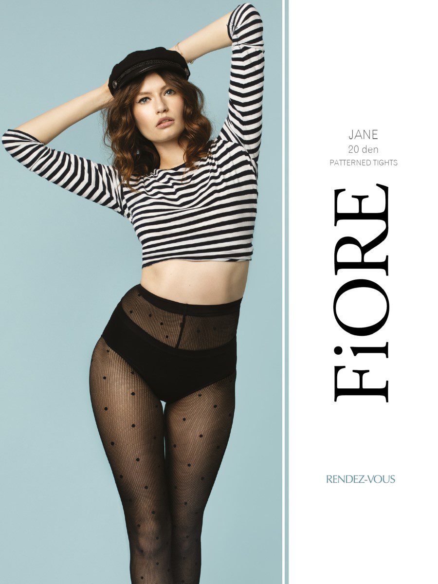 Collant in microrete a pois 20 den Jane