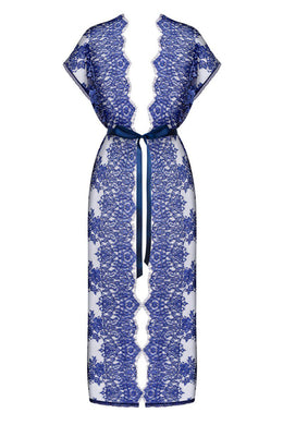 Vestaglia in pizzo cigliato blu Flowlace