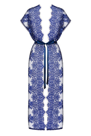 Vestaglia in pizzo cigliato blu Flowlace