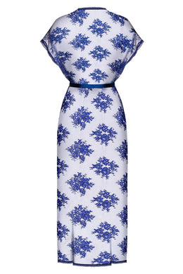 Vestaglia in pizzo cigliato blu Flowlace
