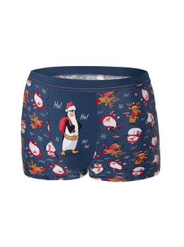 Boxer natalizio spiritoso fantasia Pinguino Ho Ho