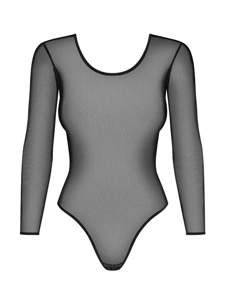 Body in microrete glitter a maniche lunghe B123