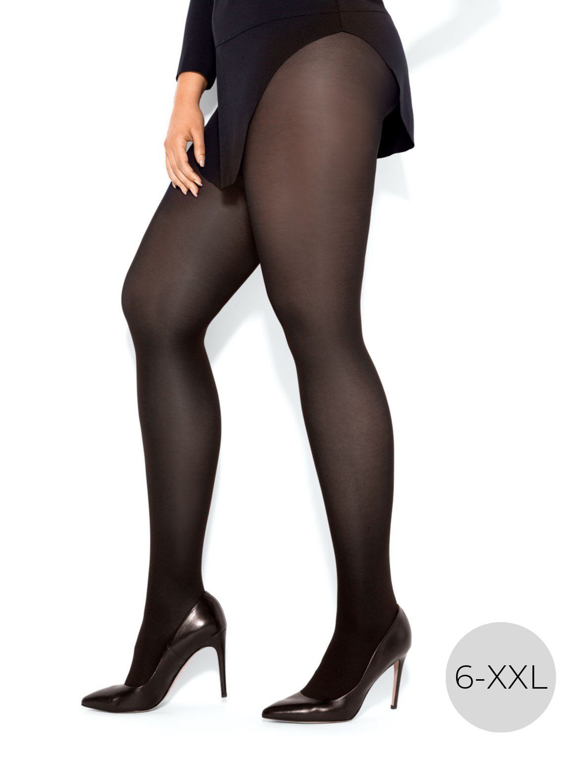 Collant coprente taglie plus microfibra 40 den curvy Tina