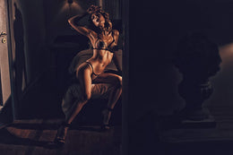 Completo intimo aperto 2 pezzi con catenine