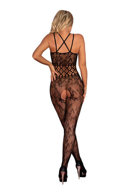 Bodystocking a rete ricamata aperta sotto Junonna