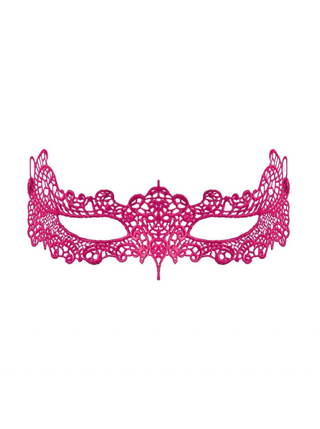Maschera ricamata rosa fucsia in tessuto A701