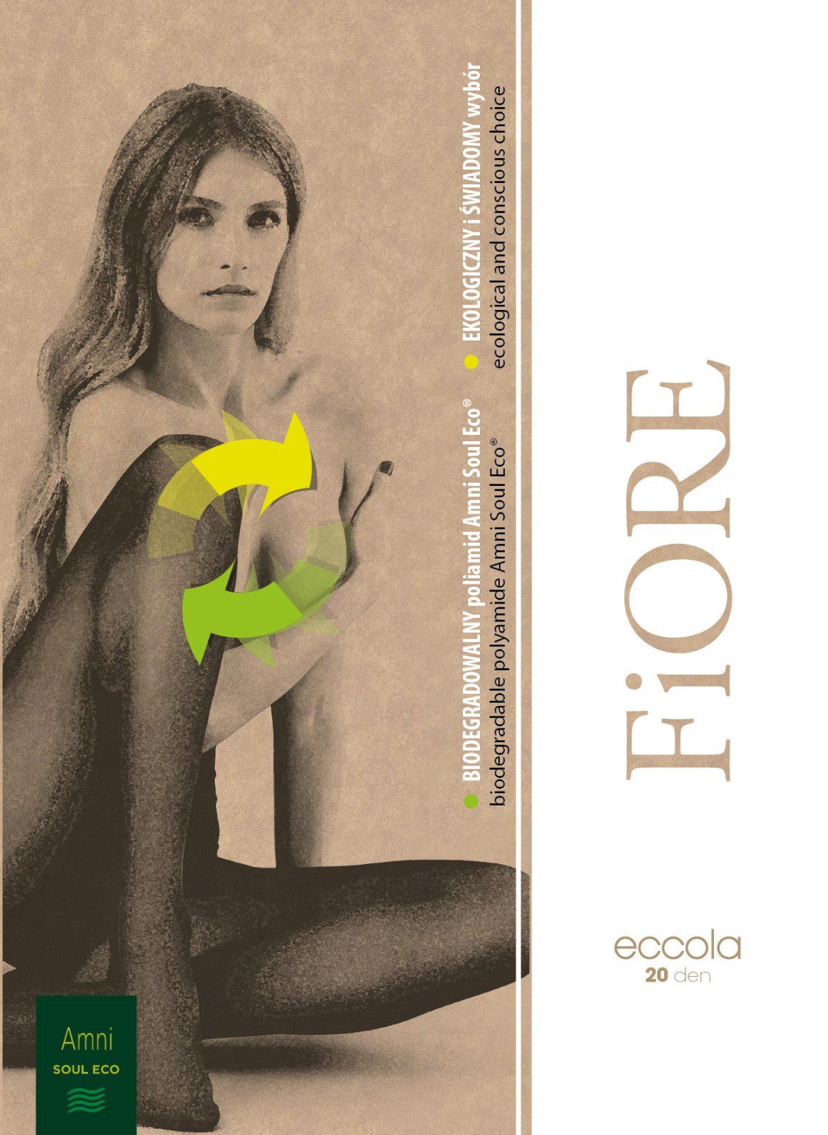 Collant ecologico velato 20 den Taglie plus ECO