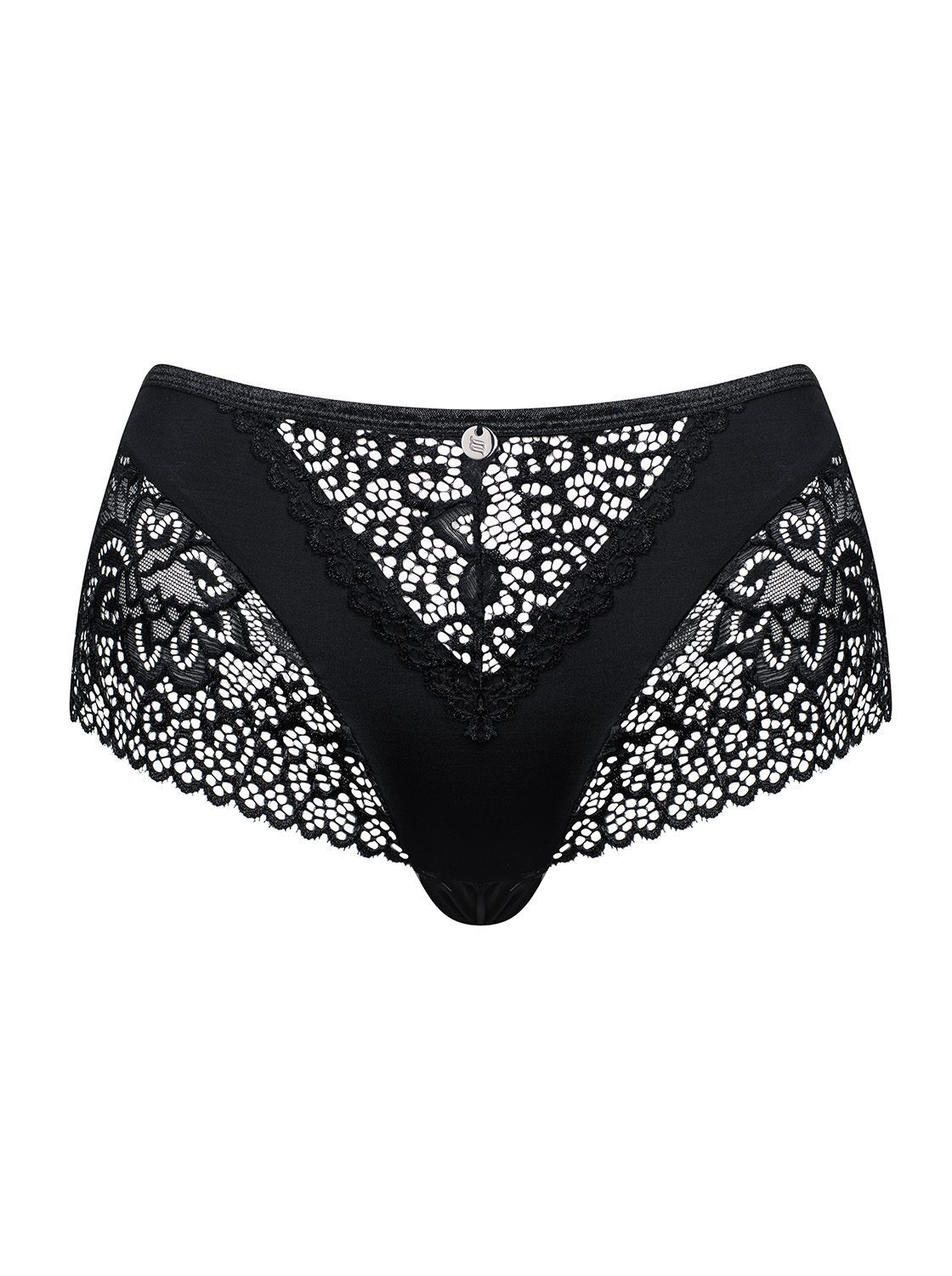 Culotte in pizzo nero taglie plus Cecilla