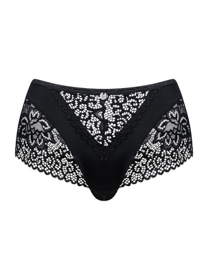 Culotte in pizzo nero taglie plus Cecilla