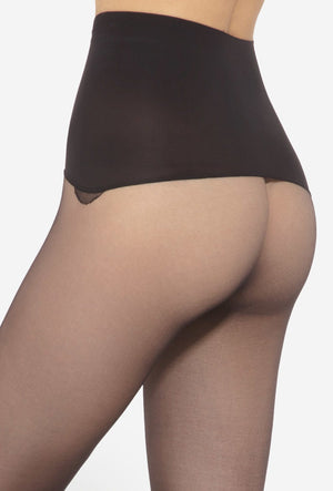 Collant senza cuciture con cinturino alto 30 den