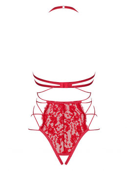 Body aperto in pizzo rosso Rediosa