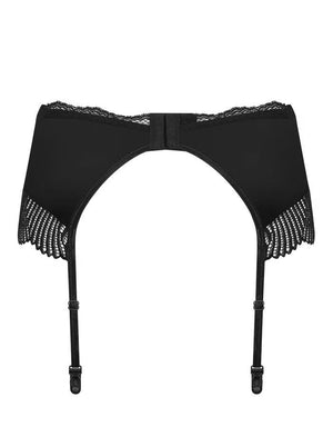 Reggicalze in pizzo nero Klarita taglie plus