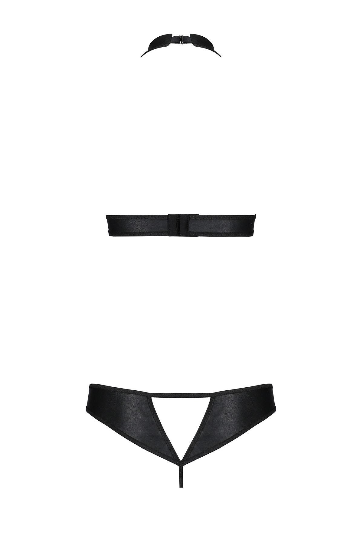 Completo intimo aperto in simil pelle Malwia