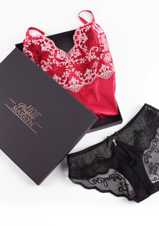 Elegante scatola regalo nera Hot Poupee Marilyn
