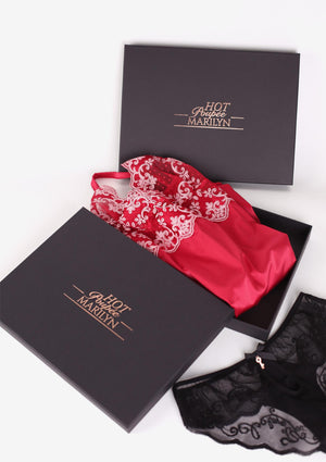 Elegante scatola regalo nera Hot Poupee Marilyn