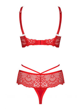 Completo intimo rosso 2 pezzi Loventy taglie plus