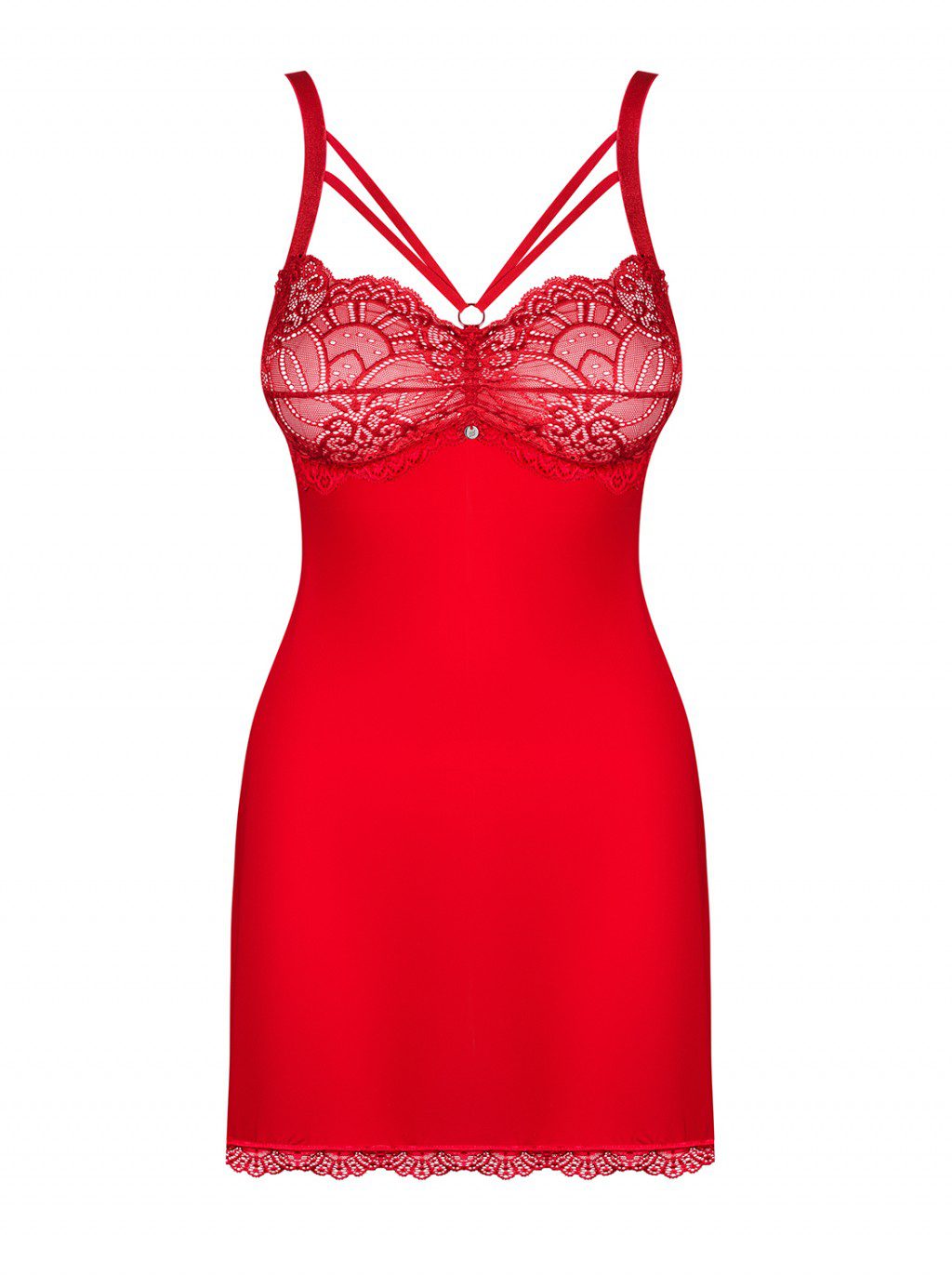 Chemise rossa Loventy taglie plus