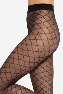 Collant fantasia jacquard 20 den Fancy 13 taglie plus