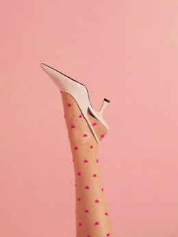 Calze velate da reggicalze con cuori 15 den Love Booster Plus