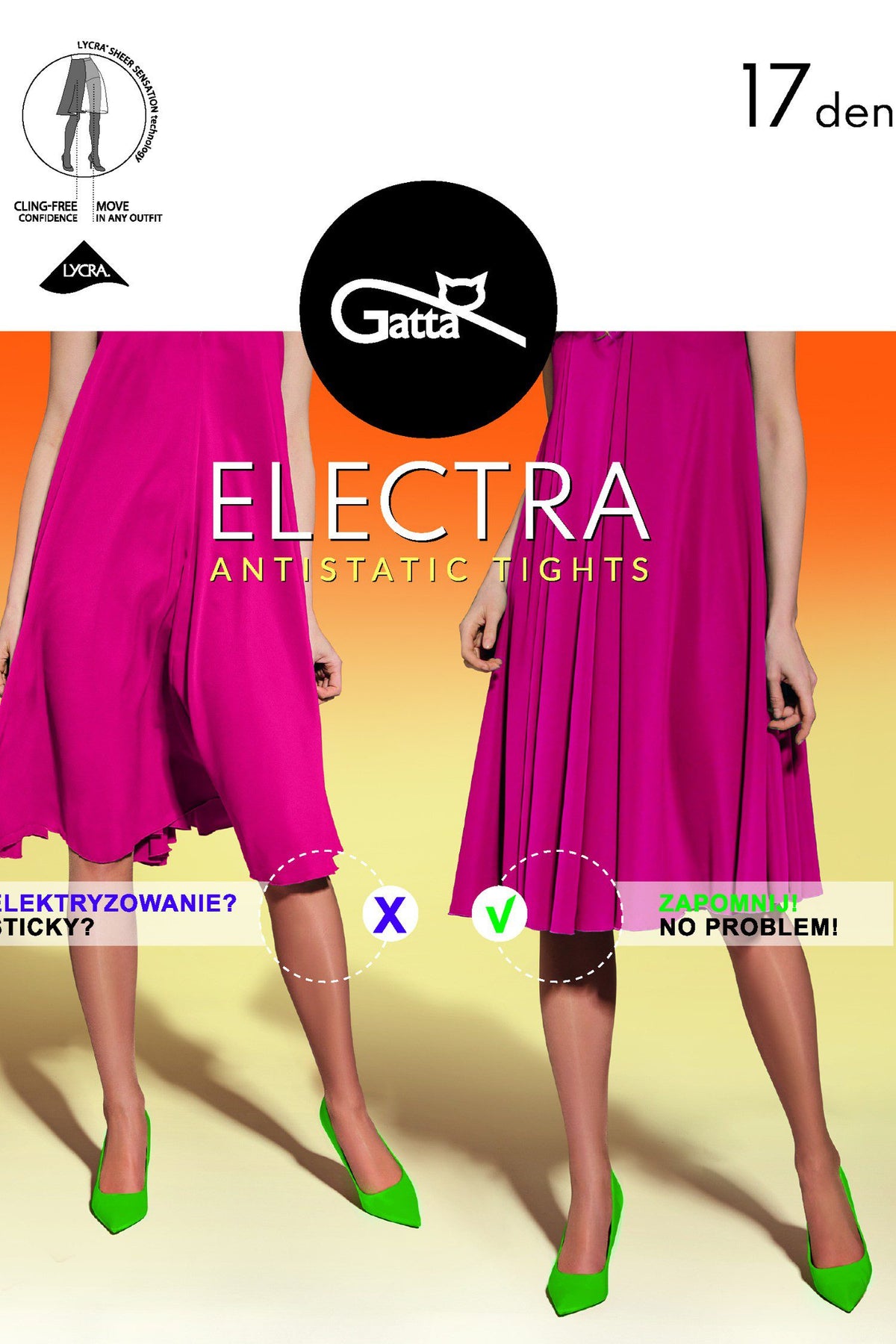 Collant velato antistatico taglie plus 17 den Electra
