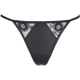 Babydoll in pizzo e tessuto lucido Wetlook