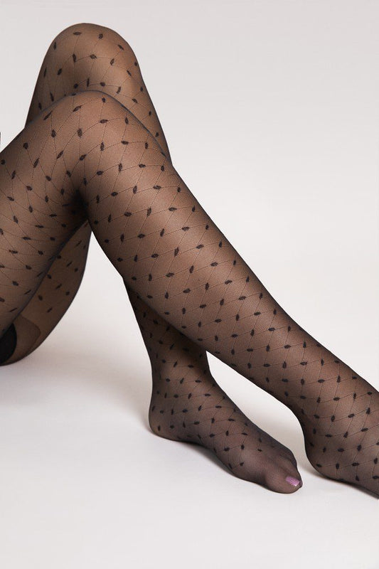 Collant fantasia geometrica 15 den Olivia taglie plus
