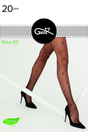 Collant velato fantasia 20 den Ekko 01 taglie plus