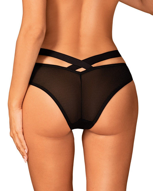 Mutandina nera con stringhe Brasica<br />