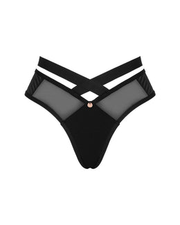 Mutandina nera con stringhe Brasica<br />
