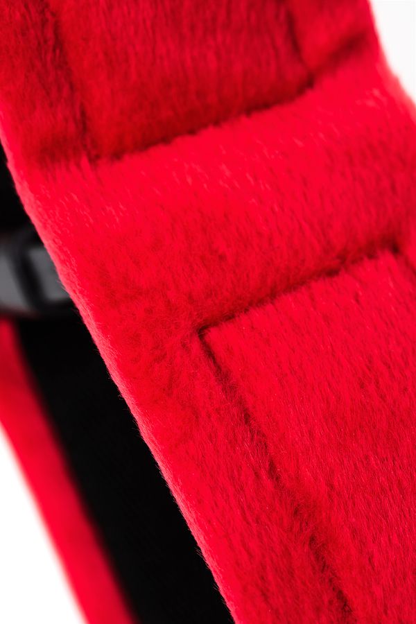 Polsini in tessuto vellutato rosso