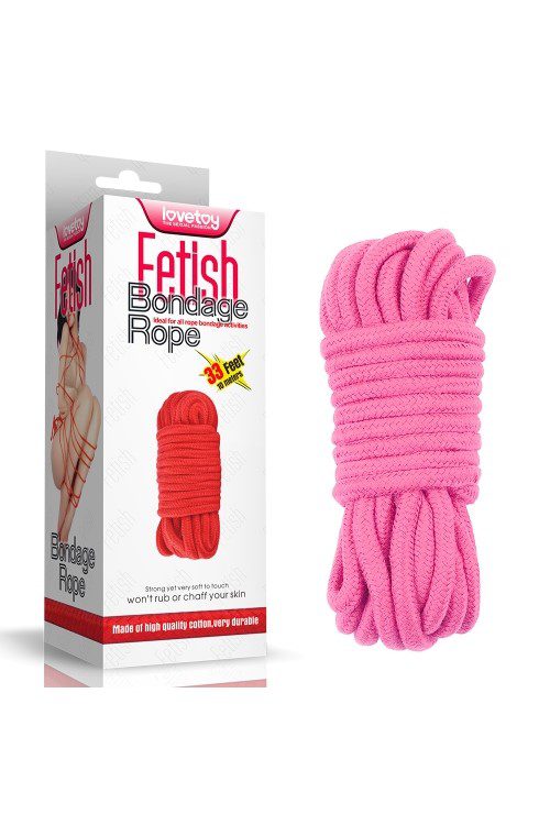 Corda in cotone per bondage Shibari rosa