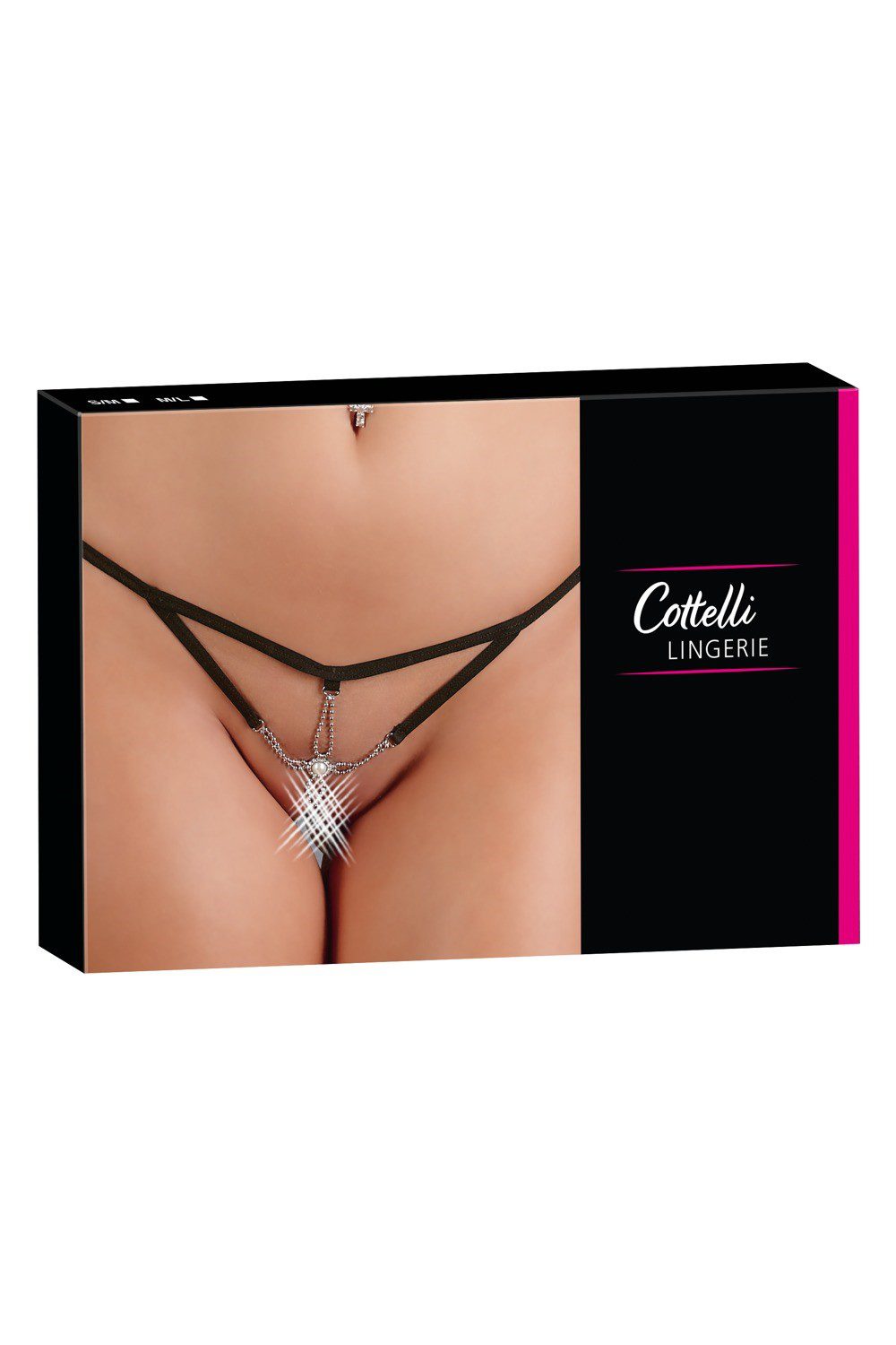 Perizoma aperto stringato con bijoux