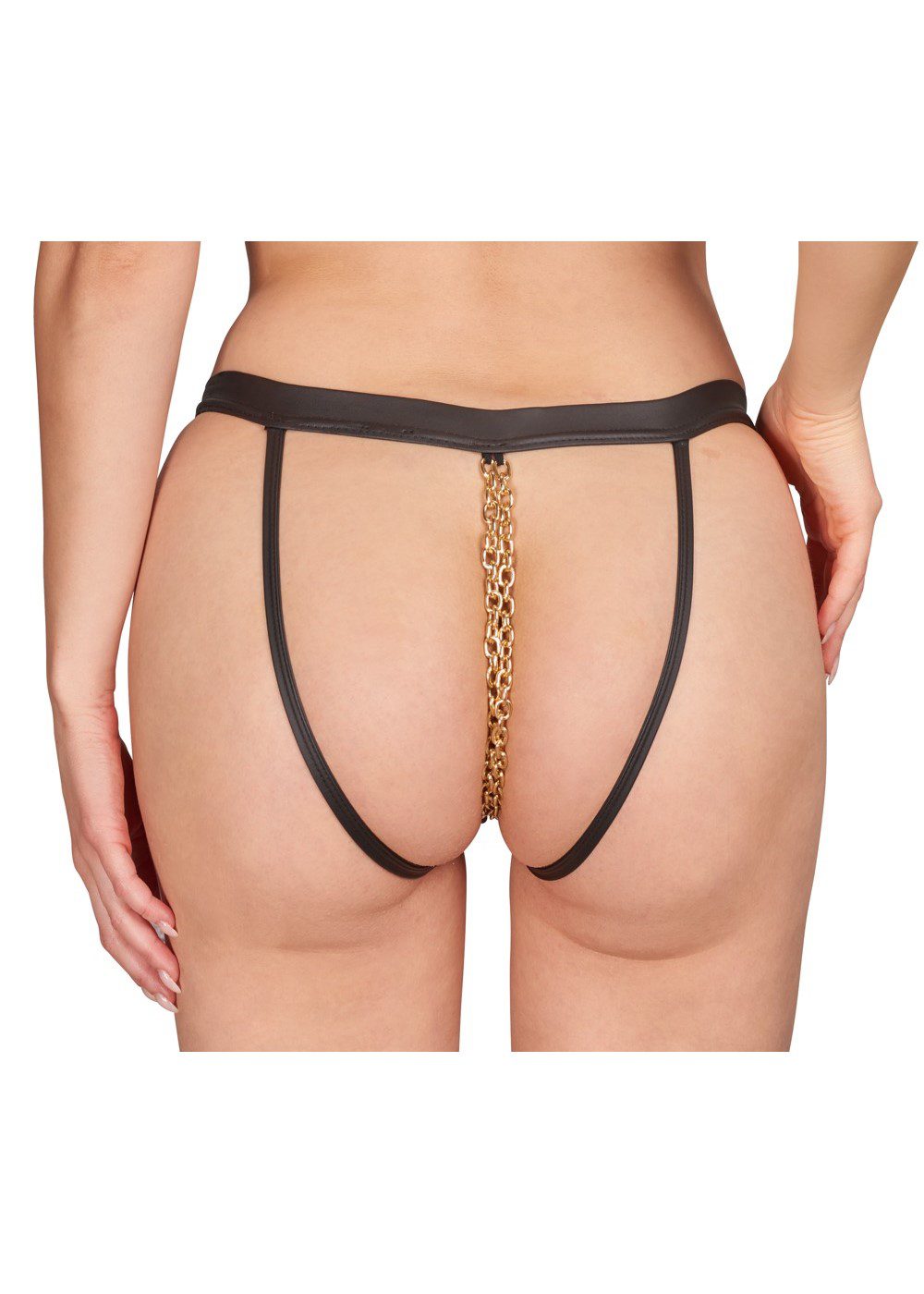 Mutandina aperta stringata con catenelle