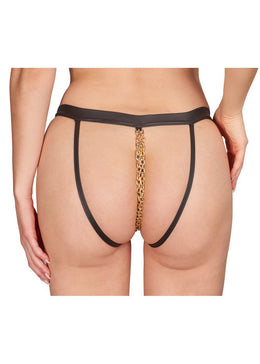 Mutandina aperta stringata con catenelle