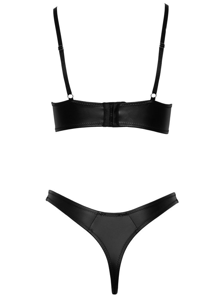 Completo intimo 2 pezzi in simil pelle